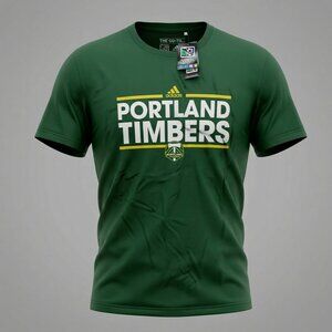 Portland Timbers Adidas Mens Large The Go-To Tee Graphic Green Short Sleeve NWT